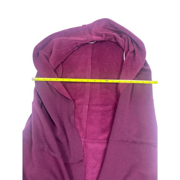 Altard State Fleece Vest Women’s M | Open Front Burgundy Drape Pockets Cozy - Picture 5 of 6